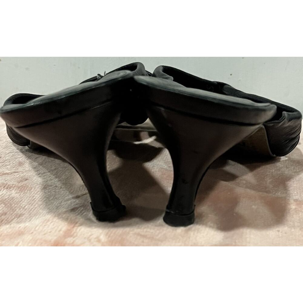 Women’s Italy Donald J Pliner soft black leather Kitten heels shoe size 7.5N - Picture 6 of 10